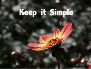 The Power of Simple Explanations