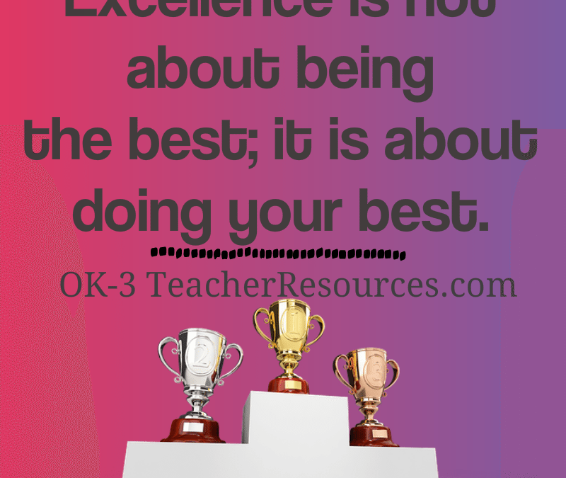 Excellence is Not About Being the Best