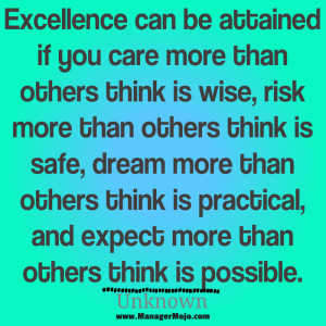 Expect More Than Others Think is Possible